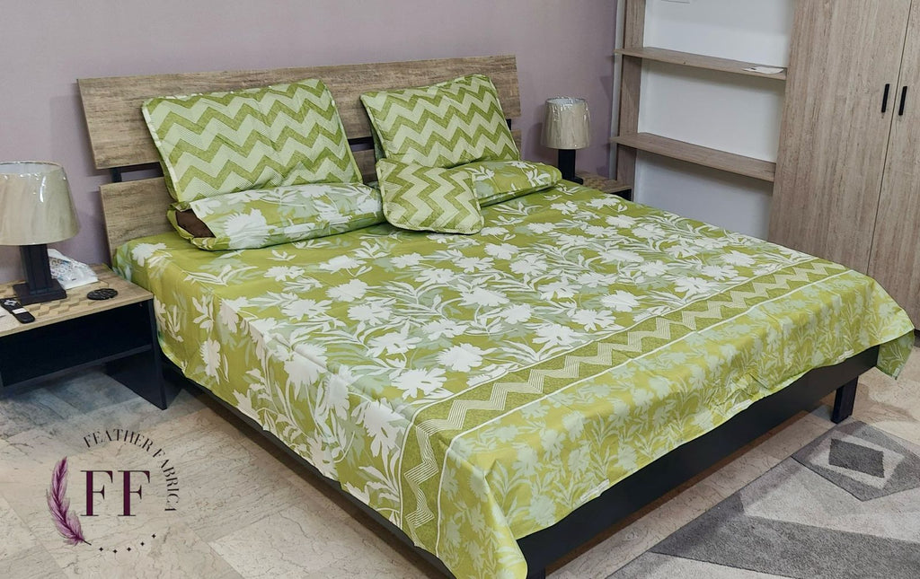 Green & White Flower