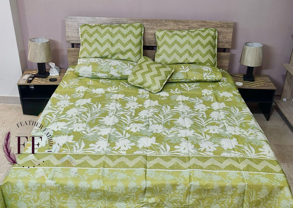 Green & White Flower