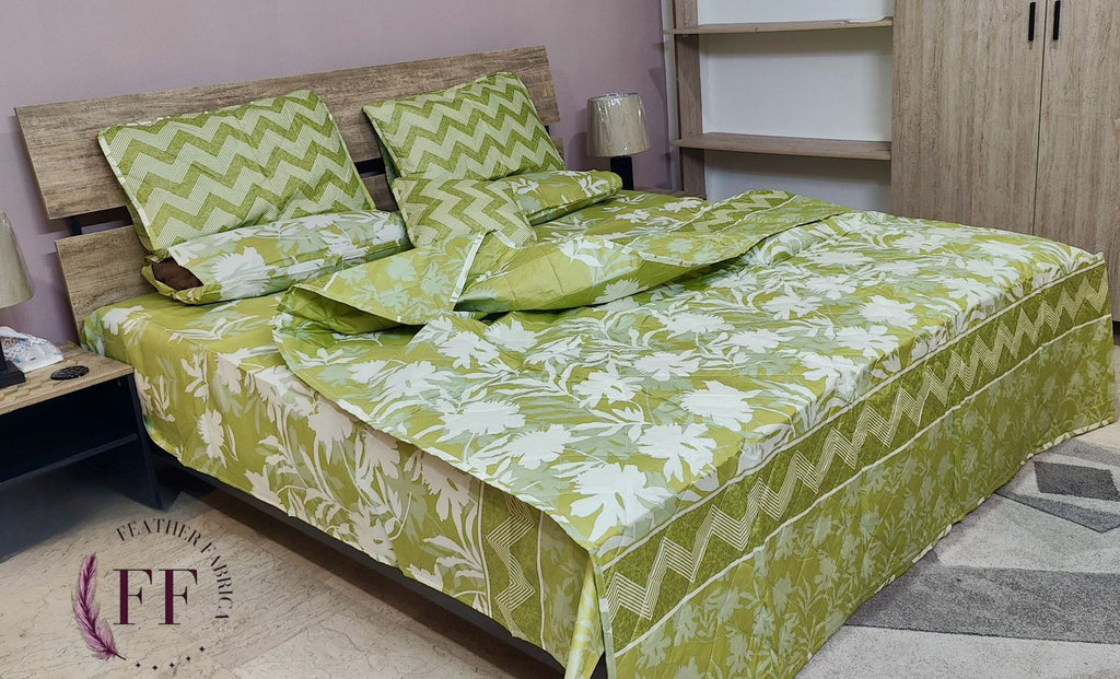 Green & White Flower